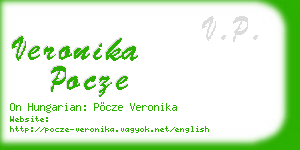 veronika pocze business card